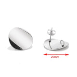 10pcs 20mm Stainless Steel Post Earrings for DIY Jewelry Making