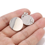 10pcs 20mm Stainless Steel Post Earrings for DIY Jewelry Making