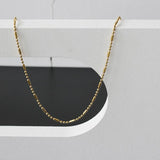 Bohemian Beaded Necklace 18K Gold Plated Women Asymmetrical Minimalist Jewelry