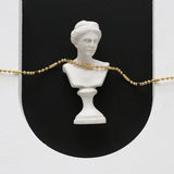 Bohemian Beaded Necklace 18K Gold Plated Women Asymmetrical Minimalist Jewelry