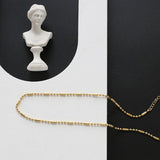Bohemian Beaded Necklace 18K Gold Plated Women Asymmetrical Minimalist Jewelry