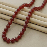 925 Silver Red Pearl Necklace for Women