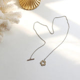 Bohemia Dainty OT Flower Necklaces Minimalist Round Beaded Metal Chain Chokers
