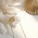 Bohemia Dainty OT Flower Necklaces Minimalist Round Beaded Metal Chain Chokers