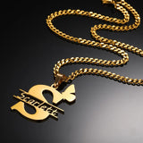 Butterfly Name Necklace Stainless Steel Choker Women