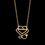 Custom Stainless Steel Heart Name Necklace for Her