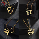Custom Stainless Steel Heart Name Necklace for Her