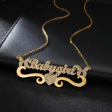 Zircon Pendant Women Necklace Heart Butterfly Chain Choke