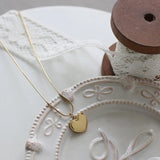 Heart-Shaped Choker Necklace for Women 18K Golden Pendant Bijoux