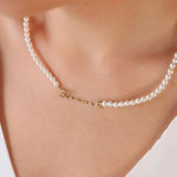 Women's Personalized Pearl Choker Necklace