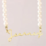 Women's Personalized Pearl Choker Necklace