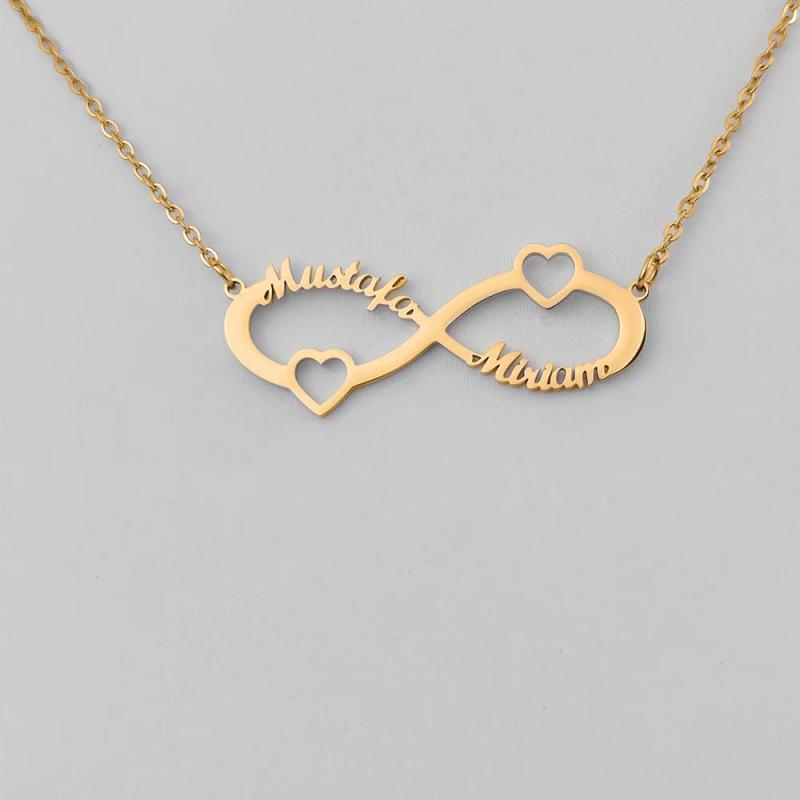 Personalized Double Name Women Necklaces Infinity Symbol Pendant Gift
