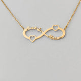 Personalized Double Name Women Necklaces Infinity Symbol Pendant Gift