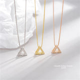 925 Silver Triangle Pendant Necklace with Chain