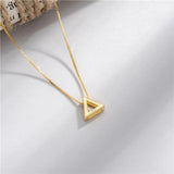 925 Silver Triangle Pendant Necklace with Chain