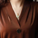 Hotan Chalcedony Xiangyun Pendant Necklace - Chinese Women's Jewelry