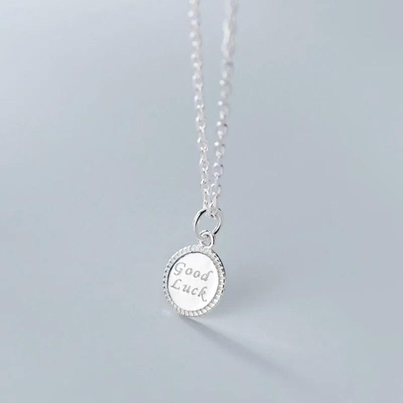 925 Silver Letter Pendant Necklace Party Accessory Gift