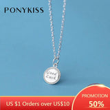 925 Silver Letter Pendant Necklace Party Accessory Gift