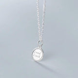 925 Silver Letter Pendant Necklace Party Accessory Gift