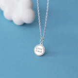 925 Silver Letter Pendant Necklace Party Accessory Gift