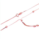 14K Rose Beads Chain Tassel Pendant Necklace