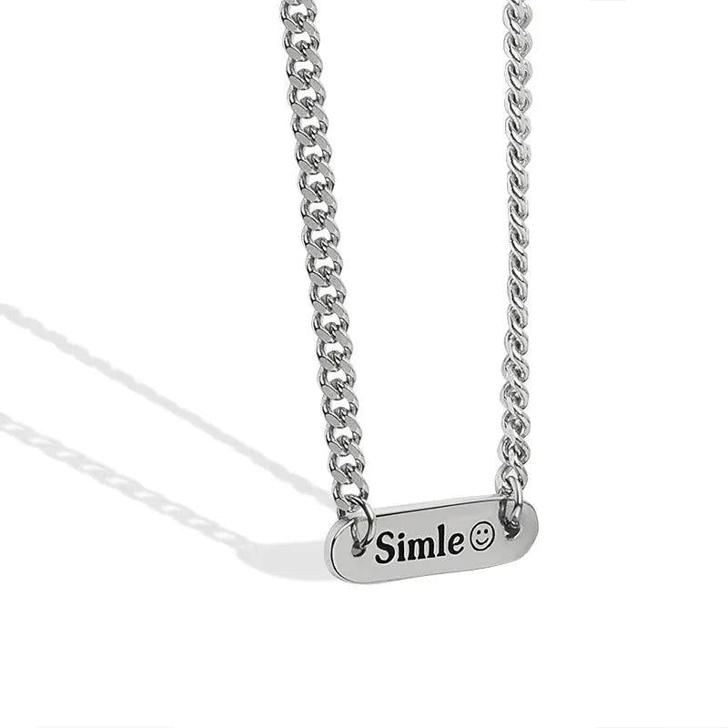 QUEENKISS NC672 Smiley 925 Silver Pendant Necklace