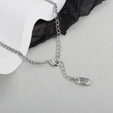 QUEENKISS NC672 Smiley 925 Silver Pendant Necklace