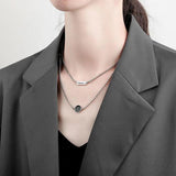 QUEENKISS NC672 Smiley 925 Silver Pendant Necklace