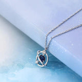 Titanium Steel Dream Planet Necklace with Diamond Pendant