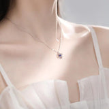 Titanium Steel Dream Planet Necklace with Diamond Pendant