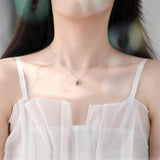 Titanium Steel Dream Planet Necklace with Diamond Pendant