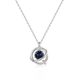 Titanium Steel Dream Planet Necklace with Diamond Pendant