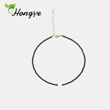 Hongye Rice Pearl Pendant Necklace Girls Rope Chain Collar Jewelry