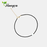 Hongye Rice Pearl Pendant Necklace Girls Rope Chain Collar Jewelry