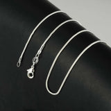 10pcs 925 Sterling Silver Snake Chain DIY Necklaces Unisex 16/18/20/22/24inch