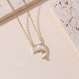 S925 Sterling Silver Key Lock Pendant Necklace Zirconia Clavicle Chain
