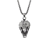 Hip-hop Wolf Head Pendant Titanium Steel Necklace