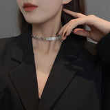 Fine Jewelry Woman Zircon Pendant Necklace