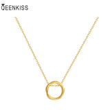 NC7141 18KT Circle Pendant Necklace