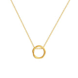 NC7141 18KT Circle Pendant Necklace