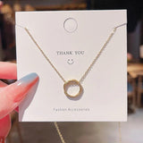 NC7141 18KT Circle Pendant Necklace