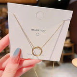 NC7141 18KT Circle Pendant Necklace