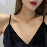 NC7141 18KT Circle Pendant Necklace