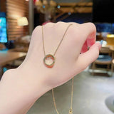 NC7141 18KT Circle Pendant Necklace