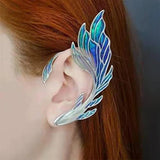 Iridescent Butterfly Ear Cuffs Dragon Ear Hooks