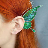 Iridescent Butterfly Ear Cuffs Dragon Ear Hooks