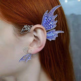 Iridescent Butterfly Ear Cuffs Dragon Ear Hooks