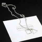 Triangle Titanium Steel Necklace Hip-hop Gift