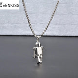 NC871 Robot Pendant Titanium Steel Necklace