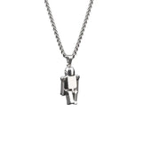 NC871 Robot Pendant Titanium Steel Necklace